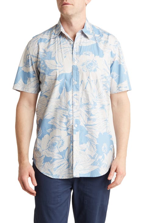 Faherty Brand Short Sleeve Reverse Print Coast Shirt
