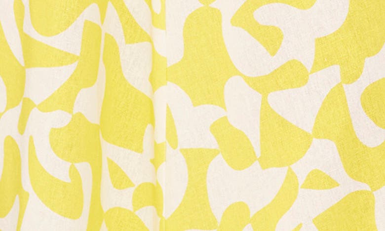 Vince Camuto Center Seam Linen Blend A-line Skirt In Bright Lemon