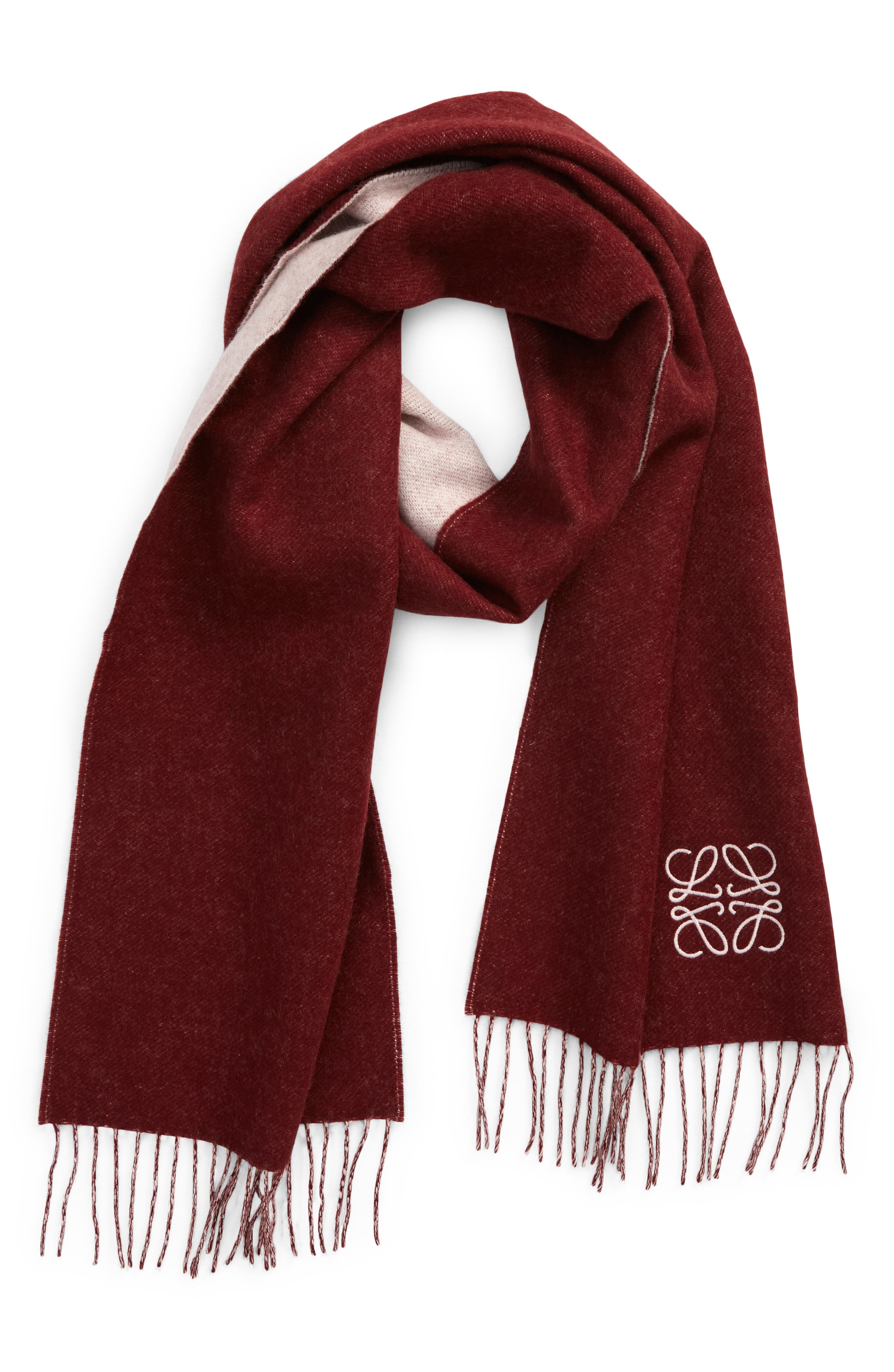 pink red scarf