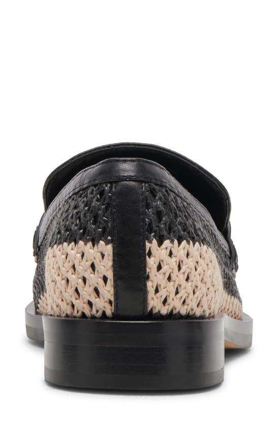 Shop Dolce Vita Halley Woven Loafer In Black Multi Raffia