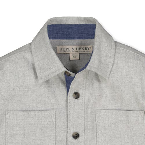 Shop Hope & Henry Boys' Organic Flannel Shirt, Kids In Gray Heather Flannel