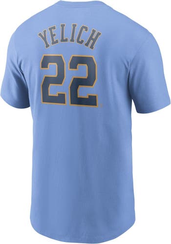 Men's Milwaukee Brewers Christian Yelich Nike White Team Alternate  Authentic Player Jersey