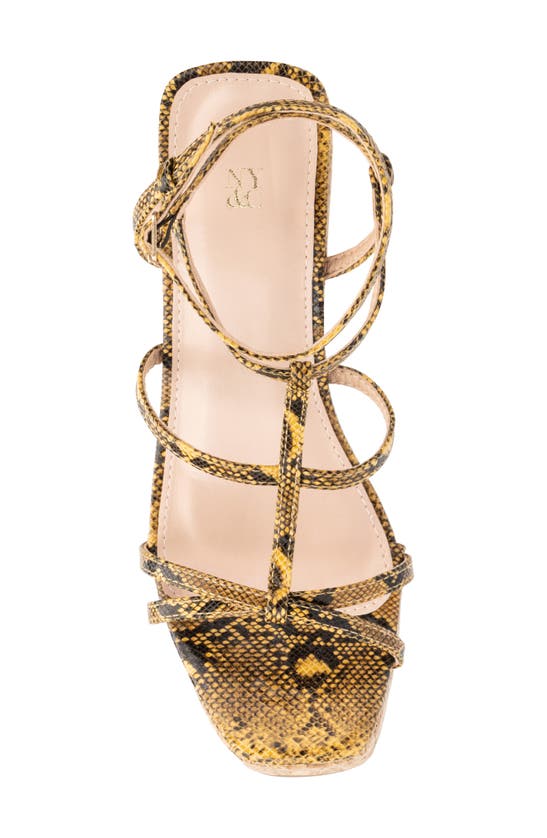 New York And Company Abla Platform Wedge Sandal In Yellow