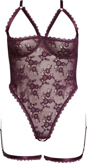 Buy Dreamgirl Women's Plus-Size Plus Size Lace Open Cup Underwire