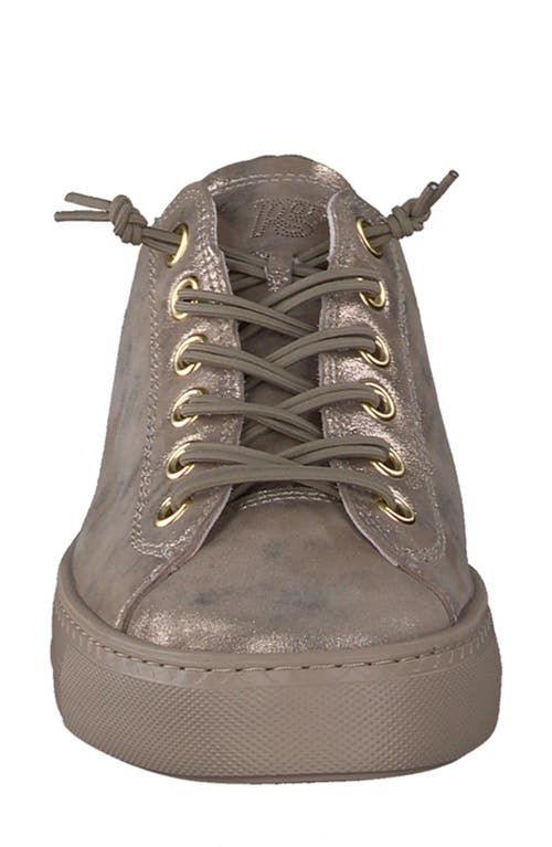 Shop Paul Green Hadley Platform Sneaker In Champagne Glossy Antic