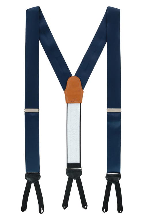 Trafalgar Sutton Silk Suspenders in Navy