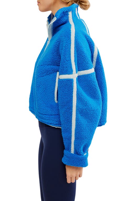 Free People Fp Movement Mountain High Fleece Half Zip Pullover In Midatlantic Combo
