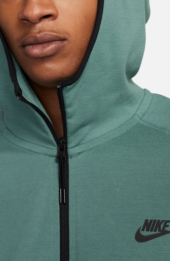 Shop Nike Tech Knit Lightweight Full Zip Hoodie In Bicoastal/ Black