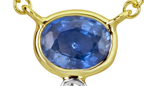 MEIRA T MEIRA T SAPPHIRE & DIAMOND PENDANT NECKLACE 