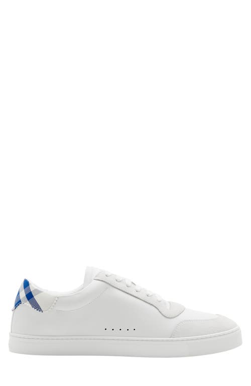 Shop Burberry Robin Low Top Sneaker In White/knight Ip Chk