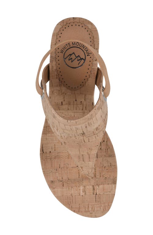 Shop White Mountain Footwear All Good Wedge Sandal In Natural/cork