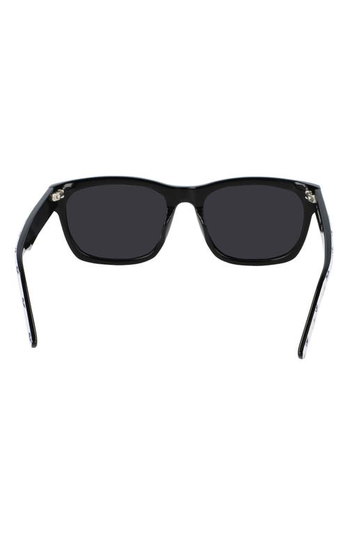 Shop Converse All Star® 56mm Rectangle Sunglasses In Black/black