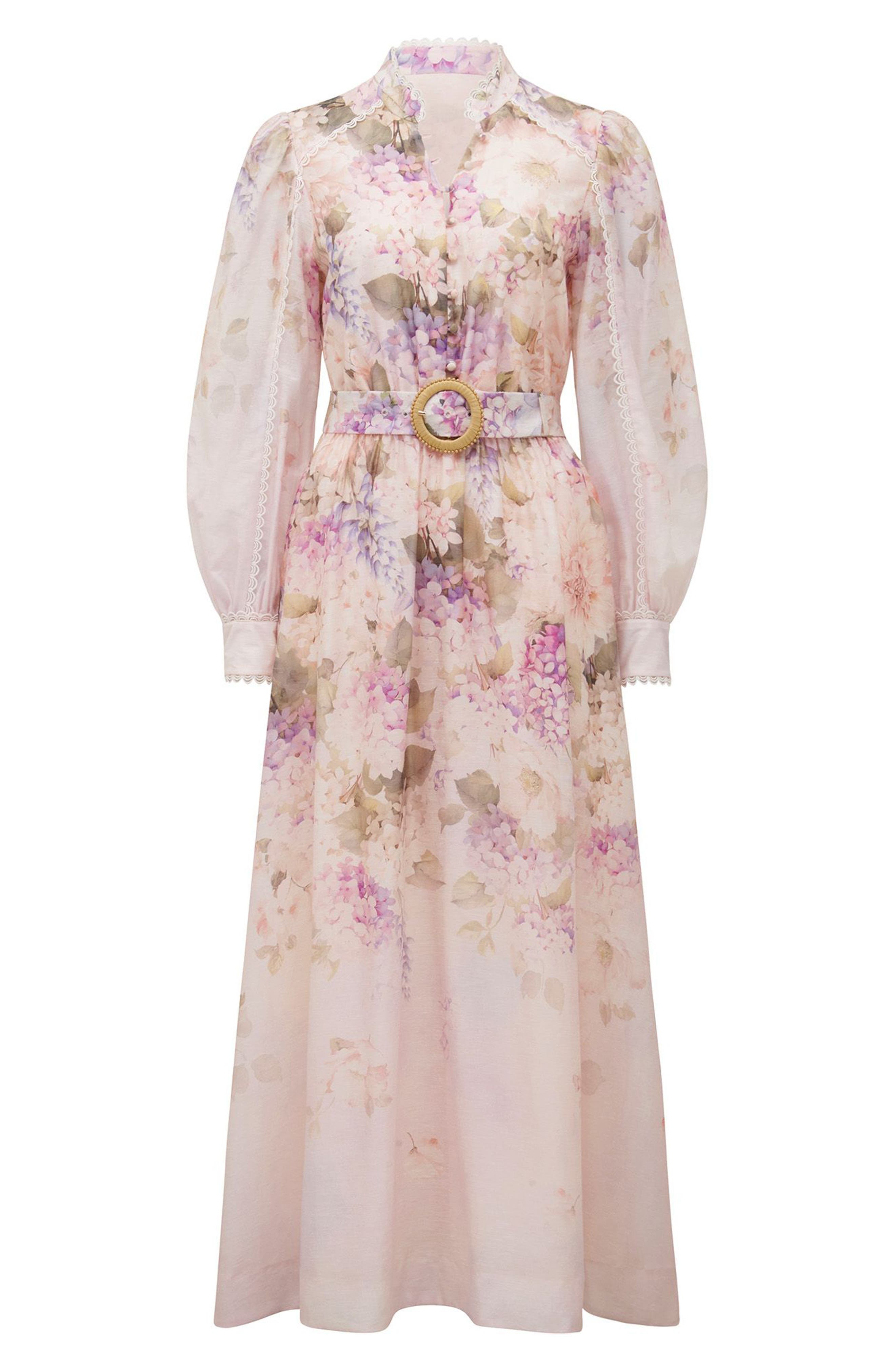 knee length dresses for ladies Floral Button Front Maxi Dress – The Dressing Room