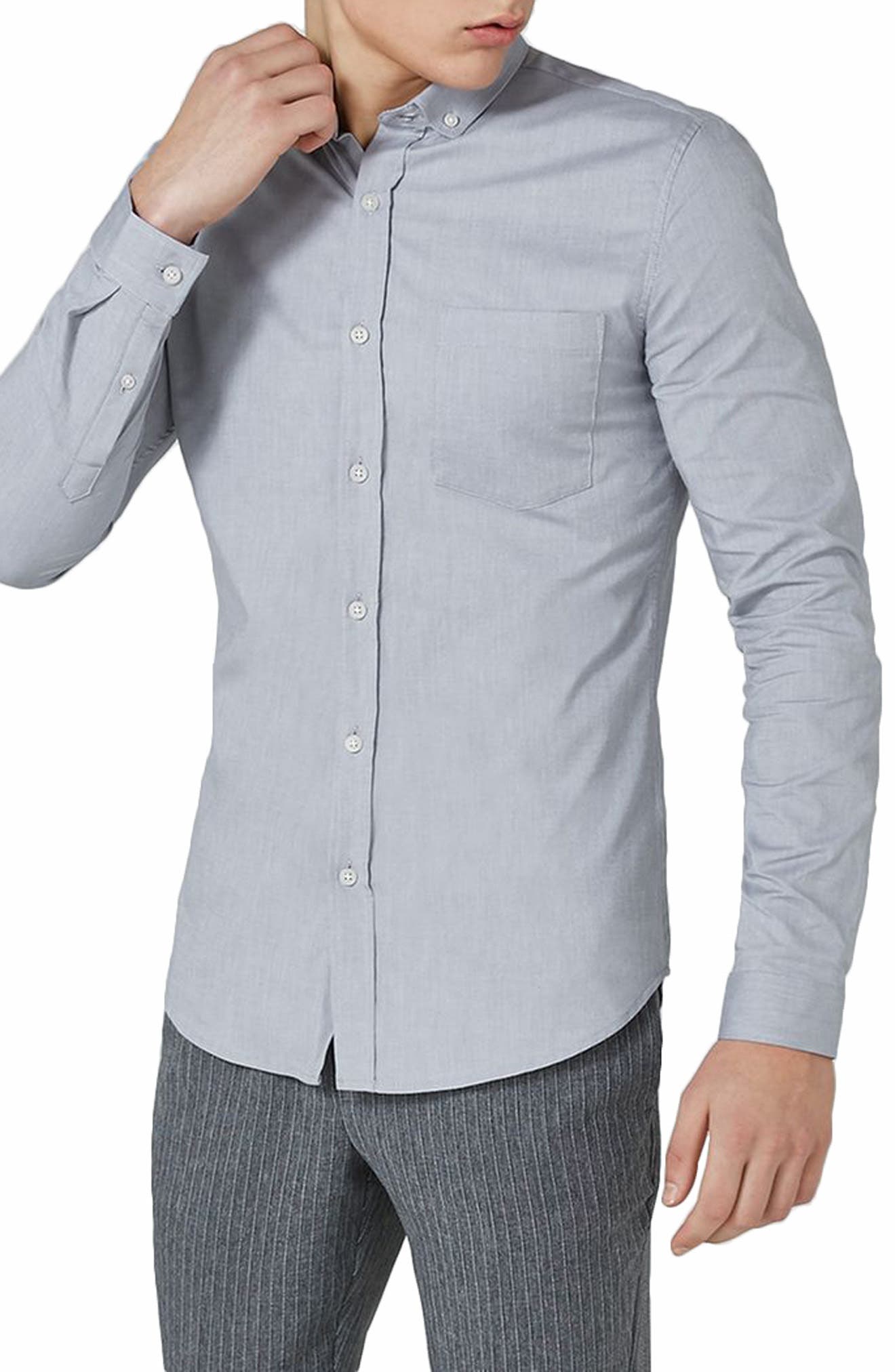 topman muscle fit dress shirt