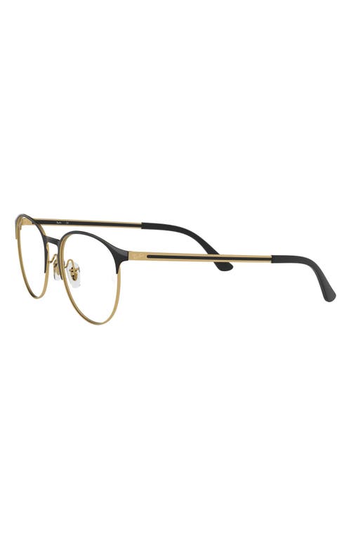 Ray Ban Phantos 53mm Optical Glasses In Gold/black