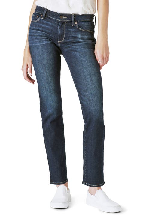 Lucky Brand Sweet Straight Denim Jeans Women's 8/29R Dark Blue 5-Pocket Low  Rise