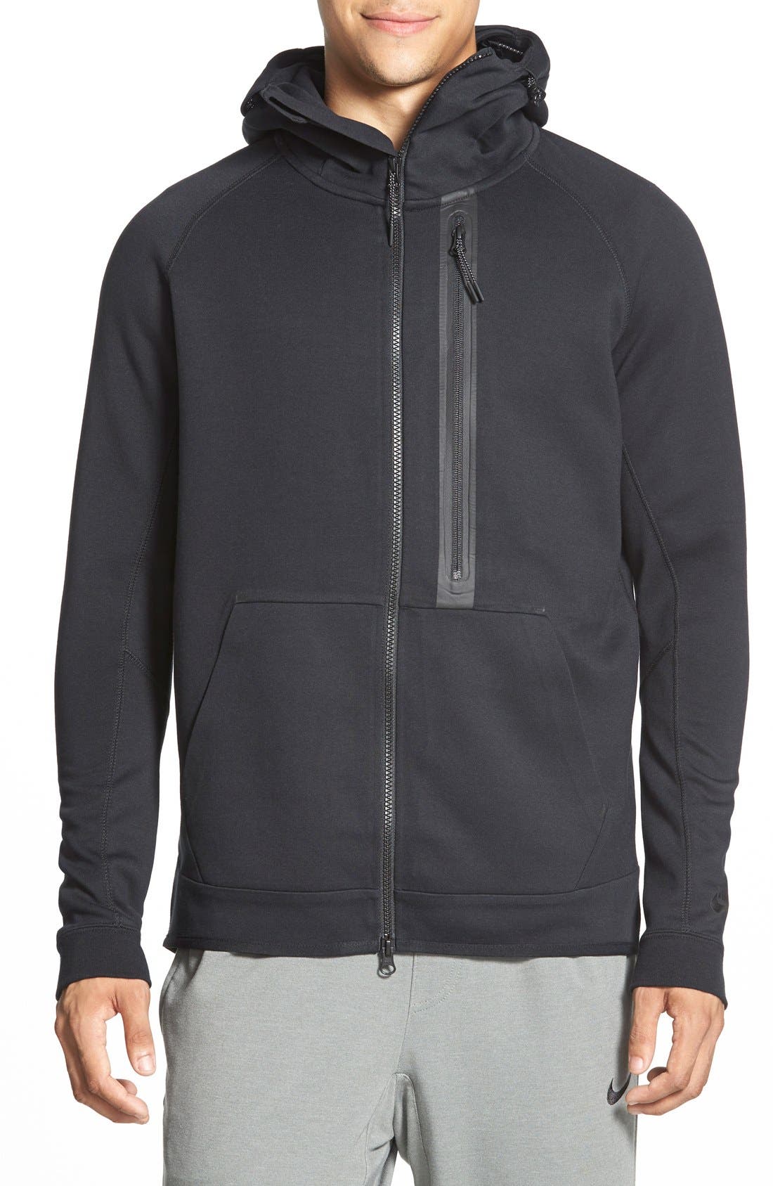 puff shoulder hoodie