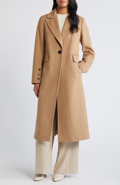 Beige wool coat ladies best sale