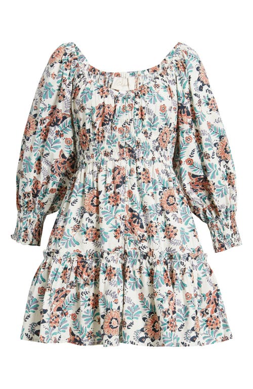 Shop Cleobella Maxine Floral Print Long Sleeve Organic Cotton Minidress In Miramonte Print