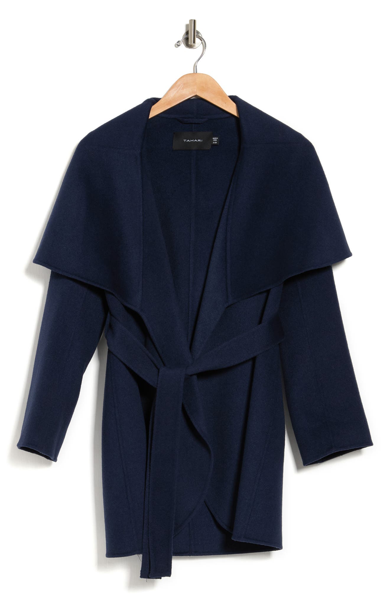 tahari marilyn shawl collar coat