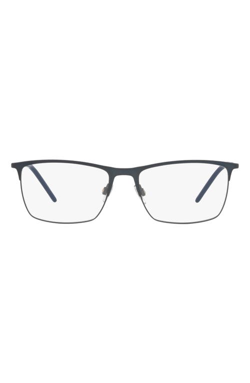 Dolce & Gabbana Dolce & Gabbana 57mm Rectangular Optical Glasses in Navy at Nordstrom