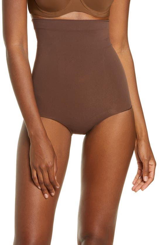 Skims Seamless Sculpt Sculpting Mid Waist Briefs In Cocoa