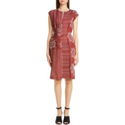 Zero + Maria Cornejo Miss Floral Gauze A-Line Dress, Red