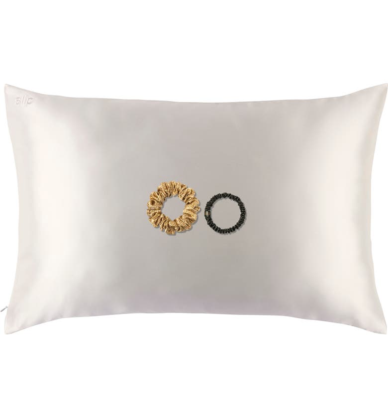 slip The Medusa Pure Silk Pillowcase & Scrunchies Set USD $108 Value