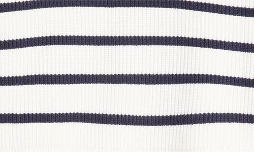 Shop Mango Rizoni Stripe Half Zip Sweater In Navy