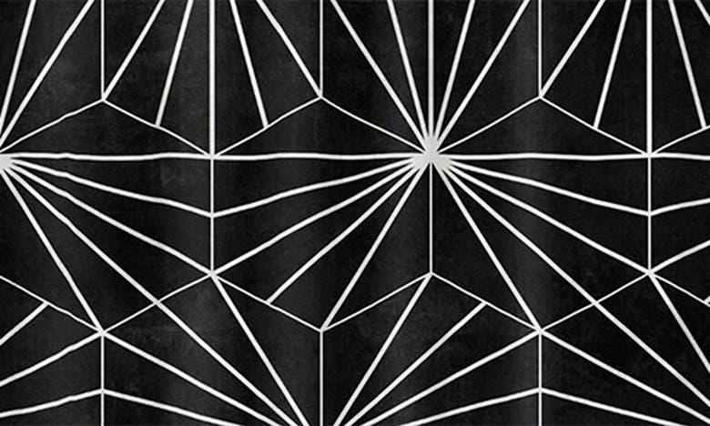 Deny Designs Hexagonal Pattern Shower Curtain In Black-white