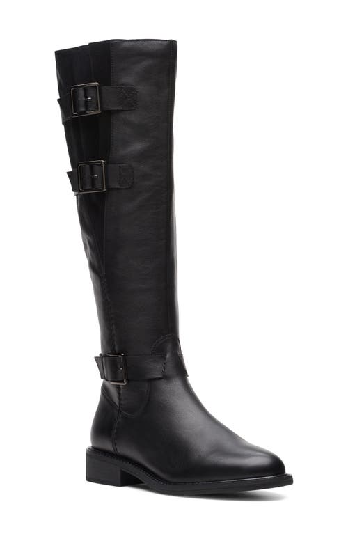 Clarks(r) Cologne Up Knee High Boot in Black Leather