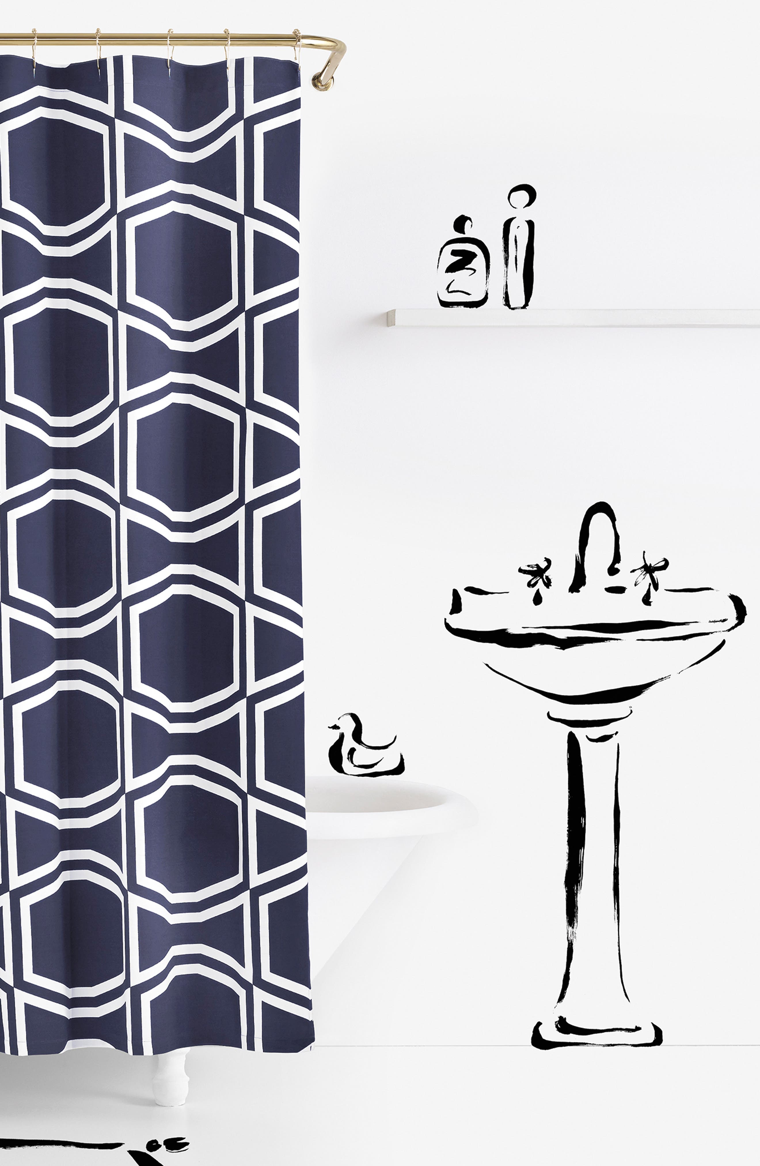 kate spade new york 'bow tile' shower curtain Nordstrom