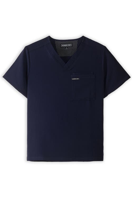 Shop Members Only Brighton 3-pocket Scrub Top In Navy