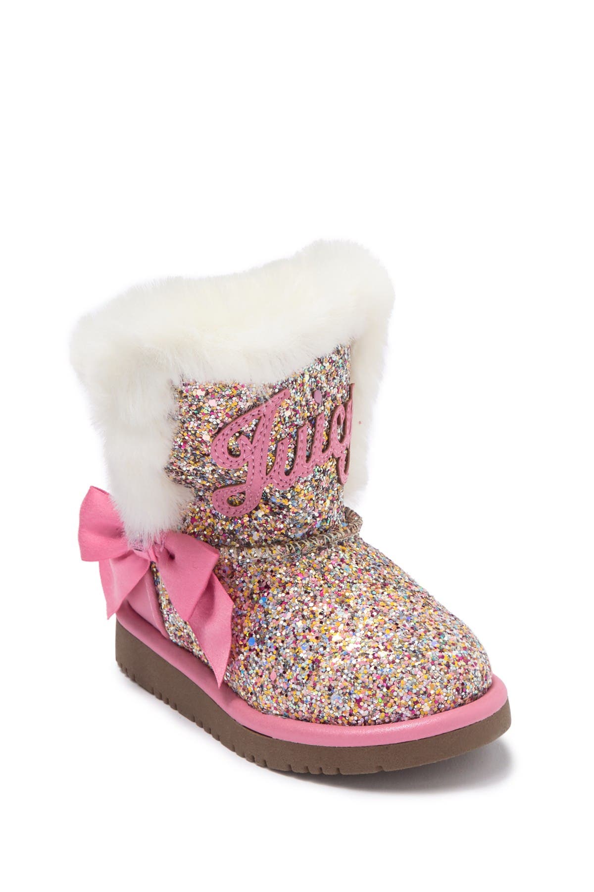 Juicy Couture | Faux Fur Trimmed Glitter Boot | Nordstrom Rack