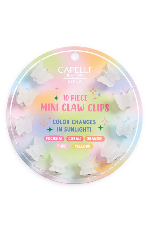 Capelli New York Kids' 10-Pack Color Change Butterfly Clips in Pink Multi Combo at Nordstrom