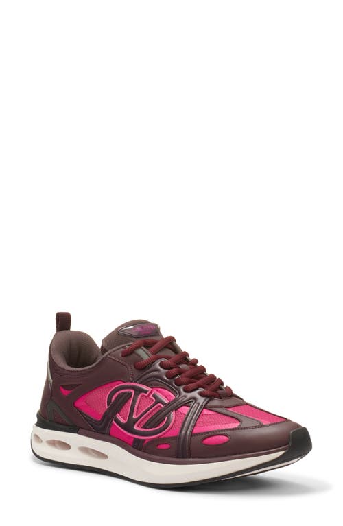 Shop Valentino Garavani Vlogo Easyjog Sneaker In Rubin/pink/silver