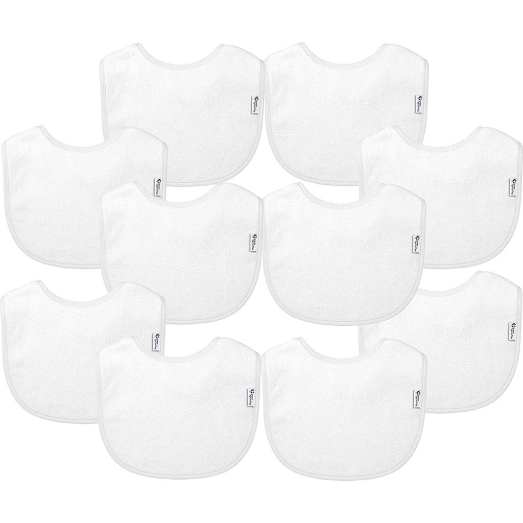 Green Sprouts 10-pack Stay-dry Infant Bibs In White