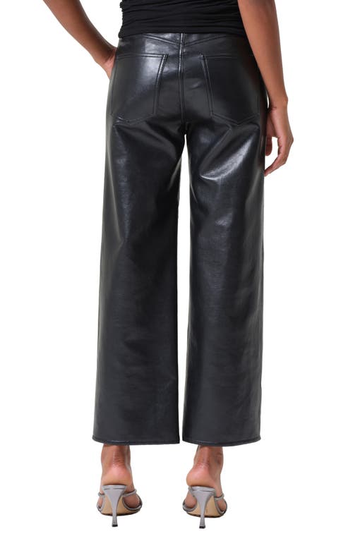 Agolde Ren High-rise Wide Leg Recycled Leather In Detox In Detox