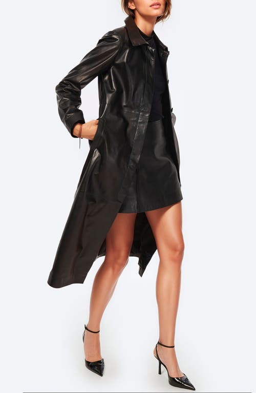 Shop Cami Nyc Eddie Lambskin Leather Coat In Black