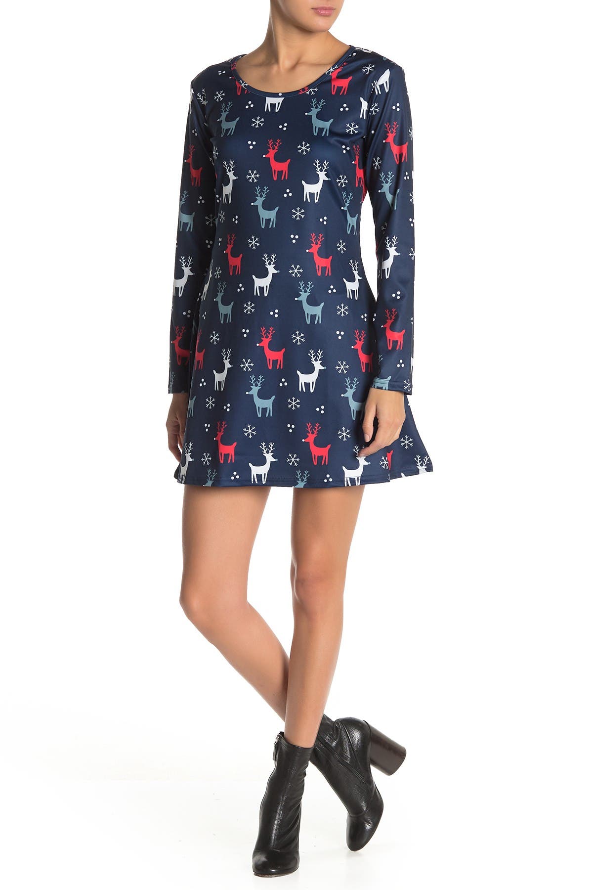 reindeer sweater dress