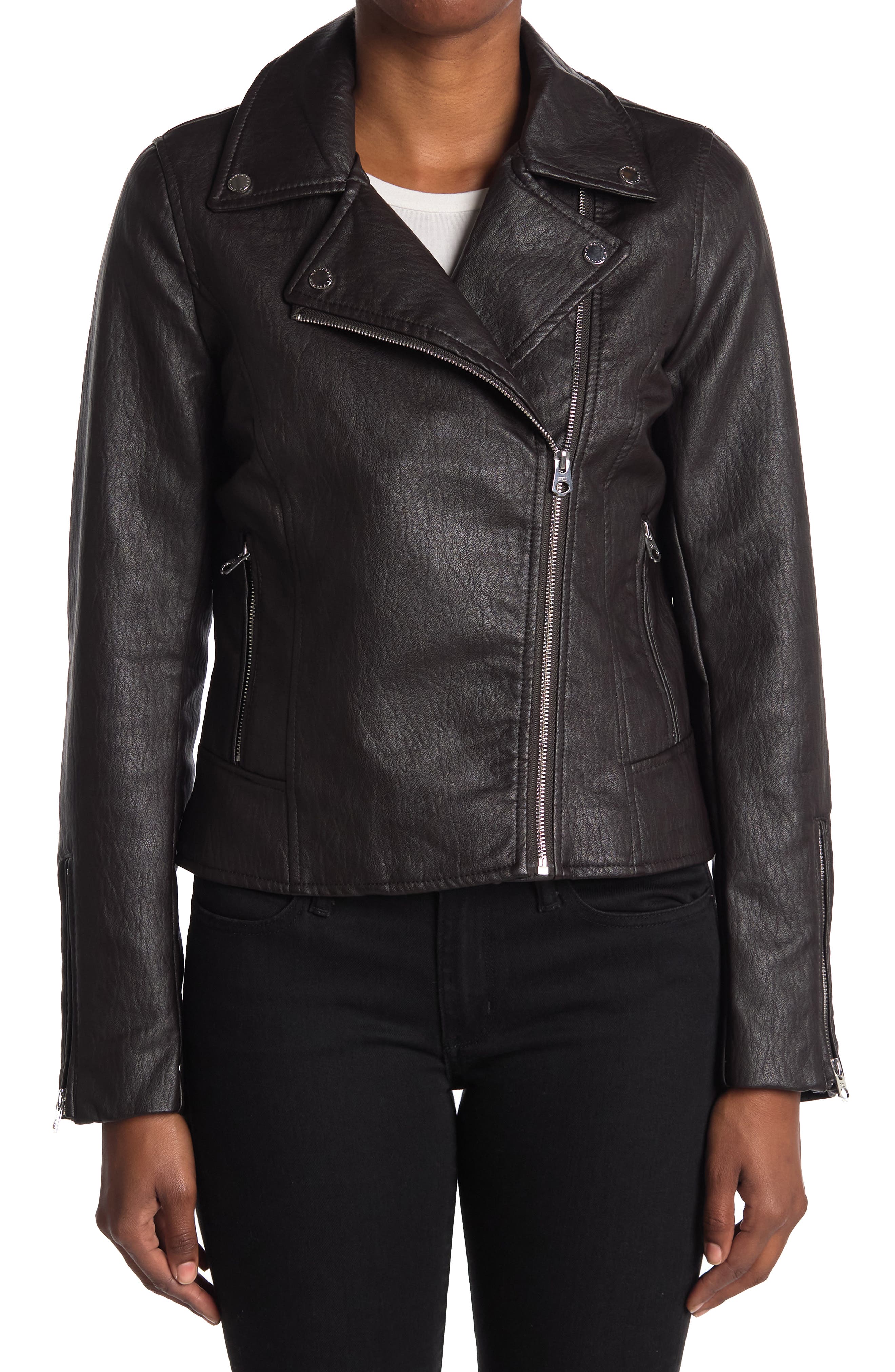 french connection leather moto jacket