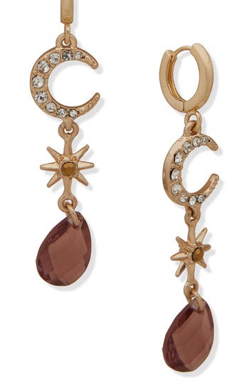 Lonna & Lilly Star & Moon Drop Earrings In Gold