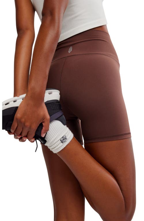 Shop Free People Fp Movement Never Better Bike Shorts In Cocoa