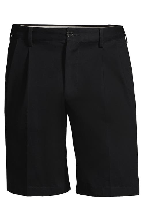 LANDS' END LANDS' END COMFORT WAIST PLEATED 9" NO IRON CHINO SHORTS