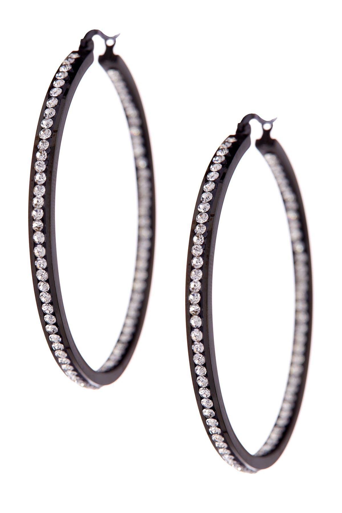 fake diamond hoop earrings