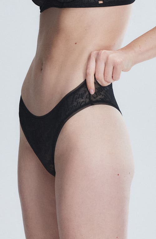 Shop Savage X Fenty Signature Script Cheeky Briefs In Black Caviar