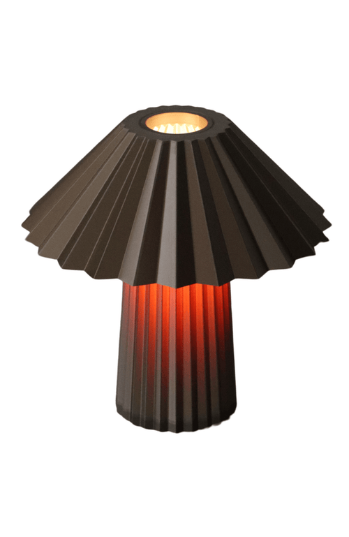 Sofiest Designs Umbrella Table Lamp In Amber Brown