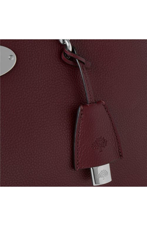 Shop Mulberry Lily Chain Leather Tote In Black Cherry