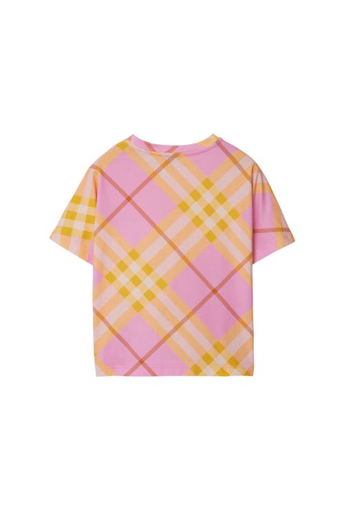 BURBERRY BURBERRY CHECK COTTON T-SHIRT 