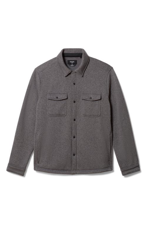 Shop Rhone Fleece Shacket In Dark Gray Heather